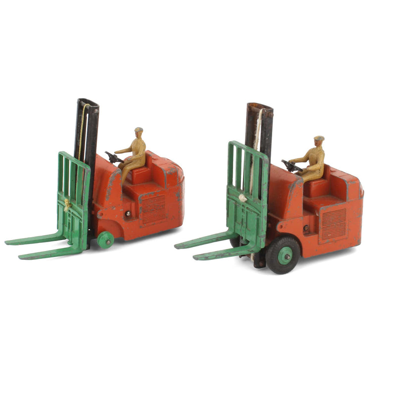 Lot of (2) Metal Forklift Trucks with Drivers by Dinky Toys