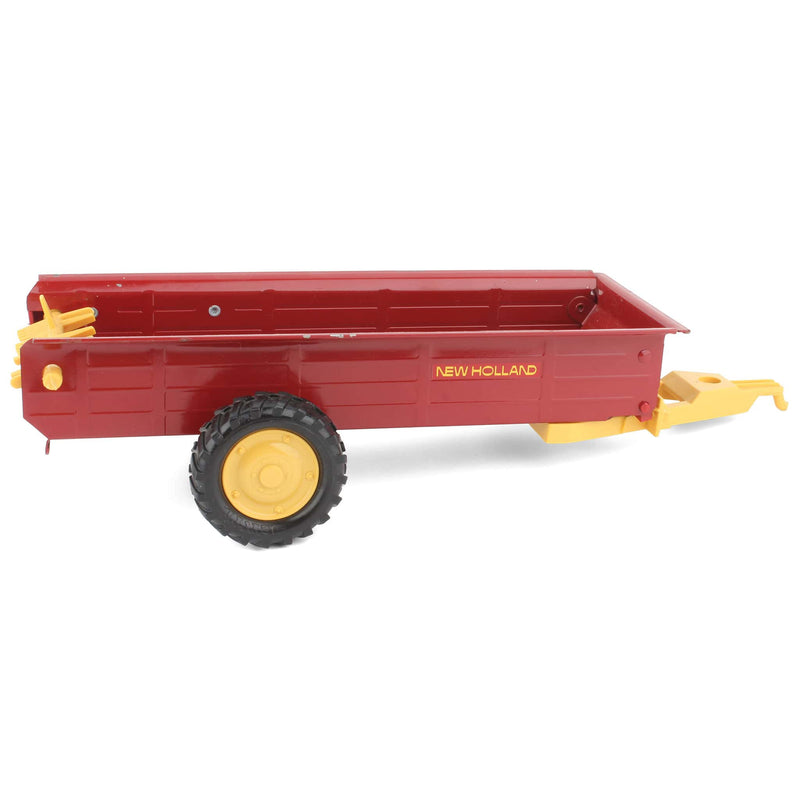 Lot of (2) 1/16 Ford Tractors, (1) 1/16 New Holland Manure Spreader, and (1) 1/16 Ford 2-Row Plow