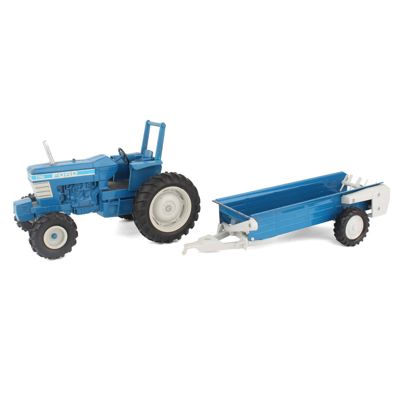 Lot of (1) 1/16 Ford 7710 Tractor and (1) 1/16 Manure Spreader by ERTL