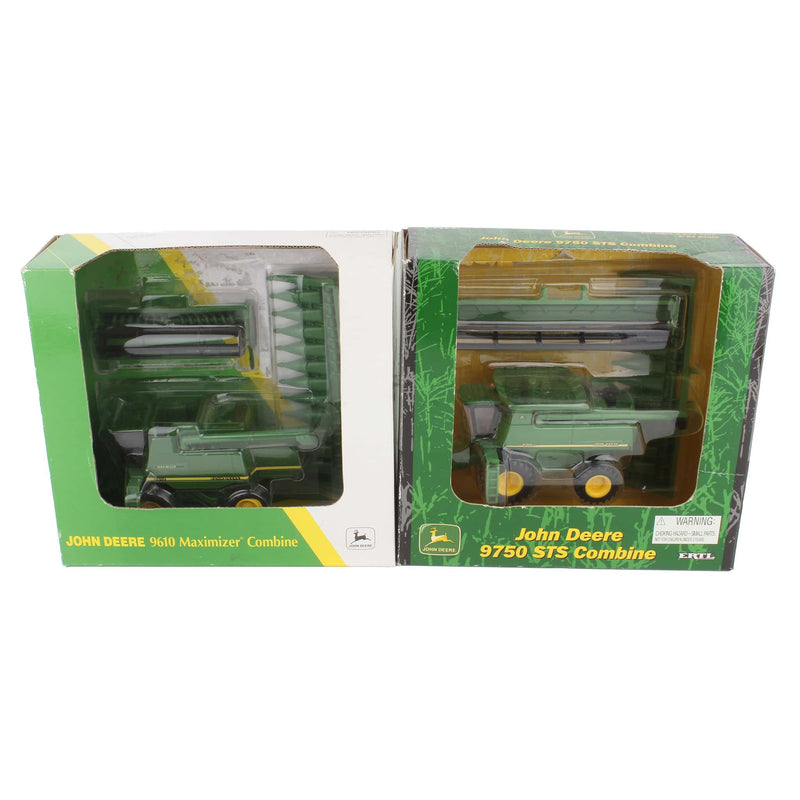 Lot of (2) 1/64 John Deere Combines, 9750 STS & 9610 Maximizer by ERTL