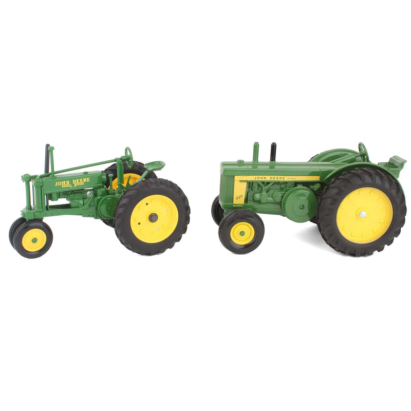 Lot of (1) 1/16 John Deere 820 Tractor and (1) 1/16 John Deere General Purpose Tractor, Both with Rubber Tires from ERTL
