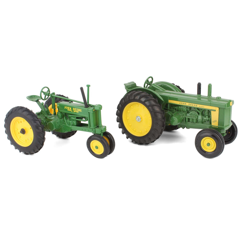 Lot of (1) 1/16 John Deere 820 Tractor and (1) 1/16 John Deere General Purpose Tractor, Both with Rubber Tires from ERTL