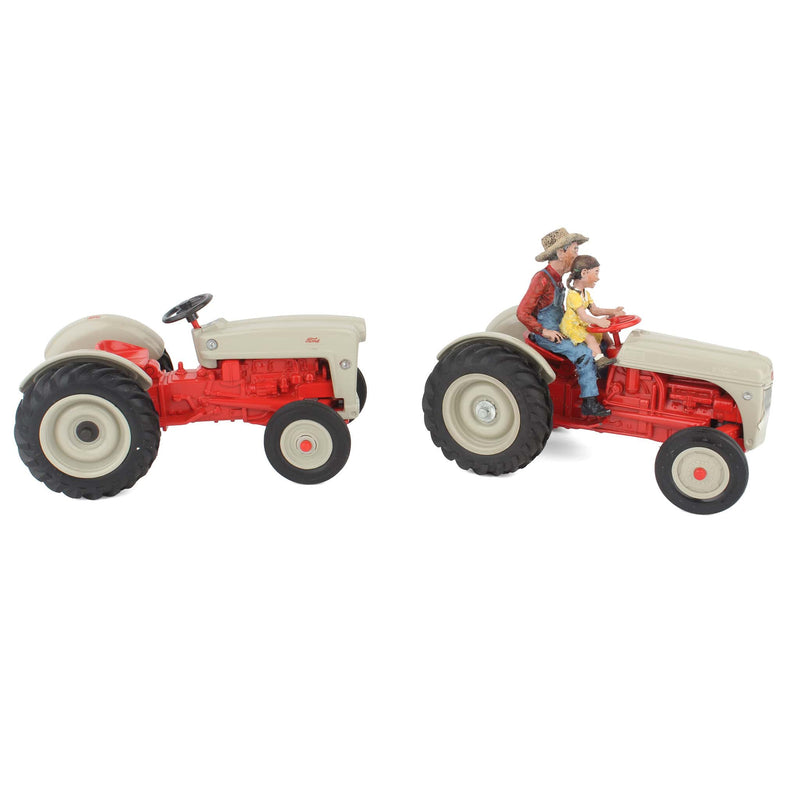 Lot of (2) Ford Tractors and (1) Lowell Davis Figurine set with Grandpa and Girl by ERTL