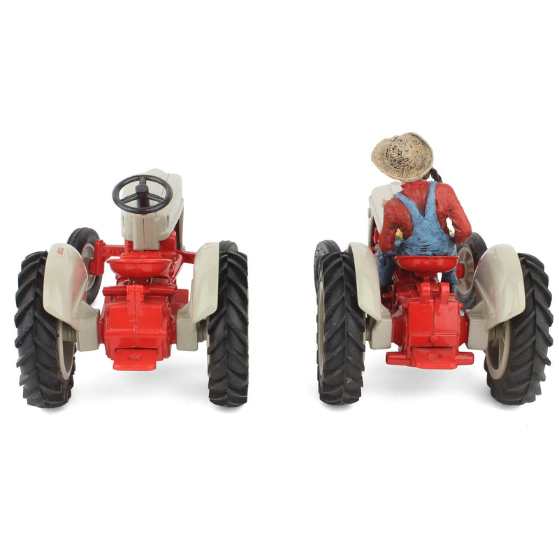 Lot of (2) Ford Tractors and (1) Lowell Davis Figurine set with Grandpa and Girl by ERTL