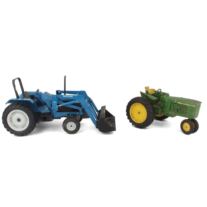 Lot of (1) 1/16 John Deere Tractor and (1) 1/16 New Holland 8340 Tractor with Loader