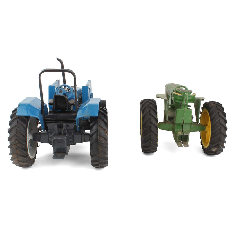 Lot of (1) 1/16 John Deere Tractor and (1) 1/16 New Holland 8340 Tractor with Loader