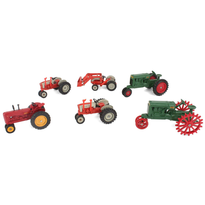Lot of (1) 1/43 Massey Harris Tractor, (2) 1/32 Oliver Tractors, and (3) 1/43 Ford Tractors by ERTL