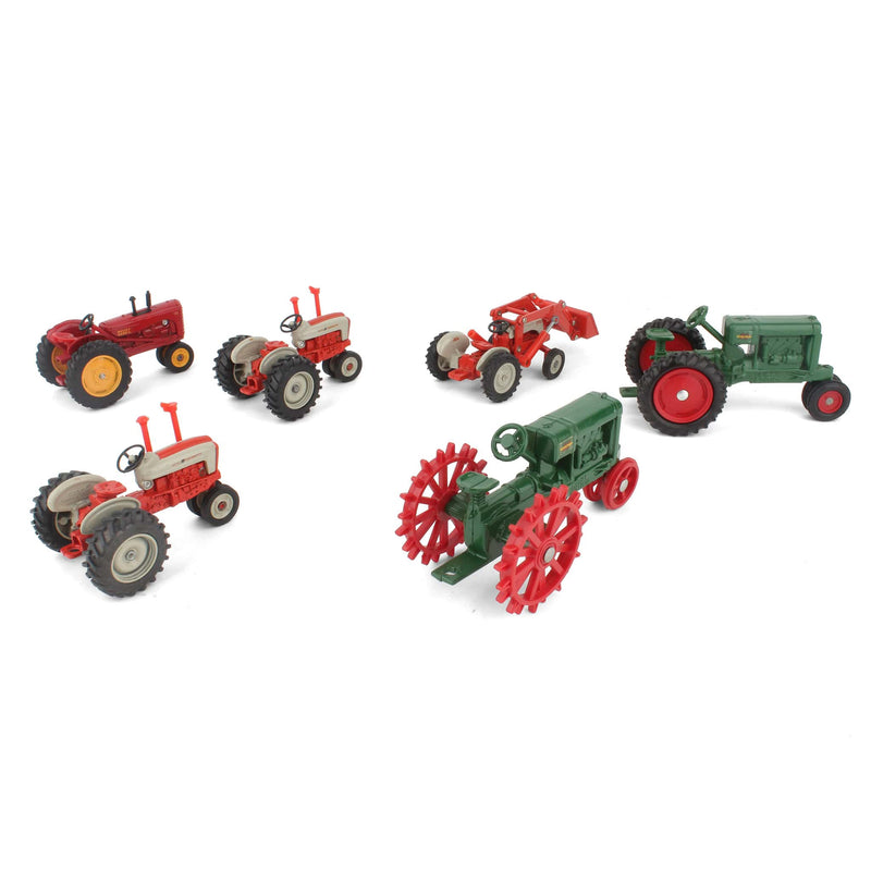 Lot of (1) 1/43 Massey Harris Tractor, (2) 1/32 Oliver Tractors, and (3) 1/43 Ford Tractors by ERTL