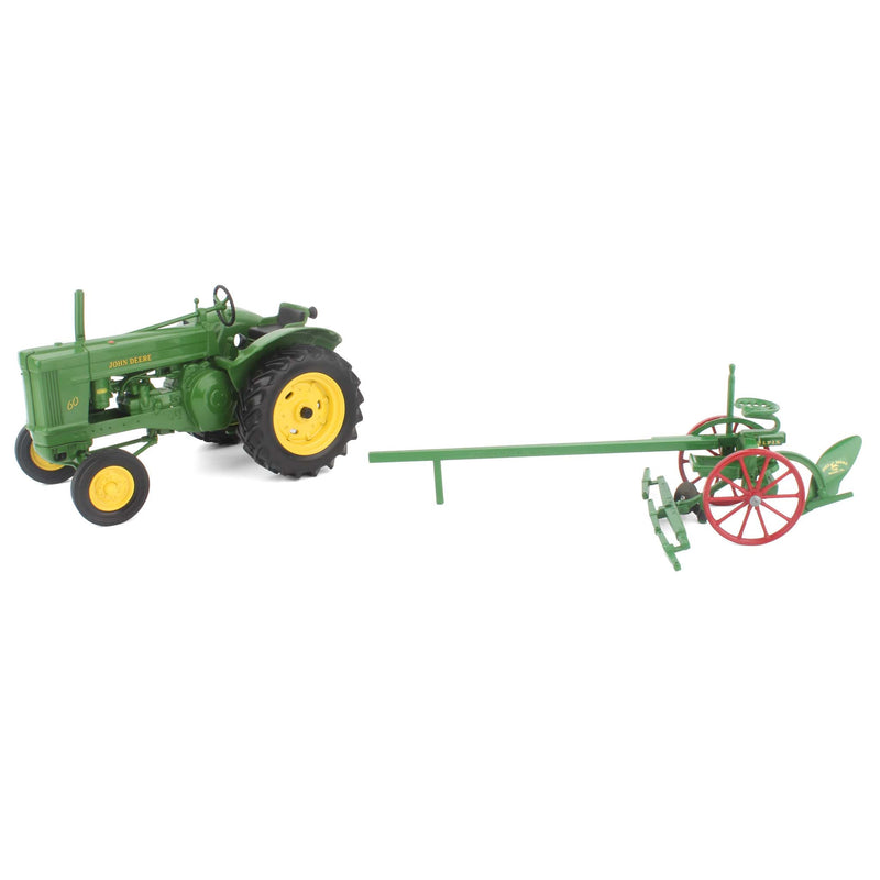 Lot of (1) 1/16 John Deere 60 Wide Front Tractor and (1) 1/16 John Deere Gilpin Silky Plow