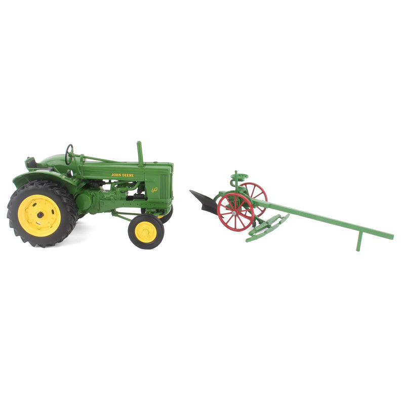 Lot of (1) 1/16 John Deere 60 Wide Front Tractor and (1) 1/16 John Deere Gilpin Silky Plow