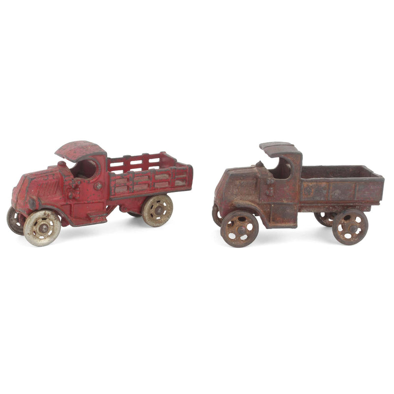 Lot of (2) Antique 1920's/30's Cast Iron Trucks by Arcade & AC Williams