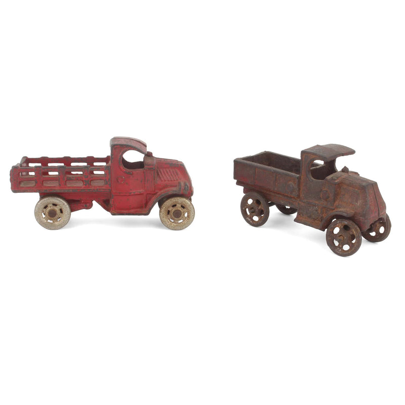 Lot of (2) Antique 1920's/30's Cast Iron Trucks by Arcade & AC Williams