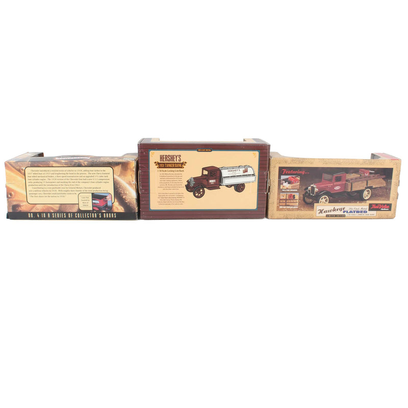 Lot of (2) 1/34 Delivery Truck Banks from ERTL and (1) Chevy Delivery Truck by Liberty Classics