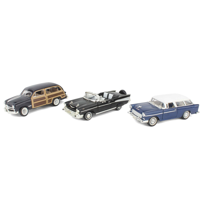 Lot of (1) 1/24 1949 Ford Wagon and (2) 1950s Chevrolet Bel Air Cars