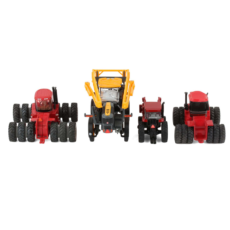 Lot of (2) 1/64 Case IH Tractors with Triples, (1) 1/64 Case IH Tractor with Loader, and (1) 1/64 Hagie Sprayer by ERTL