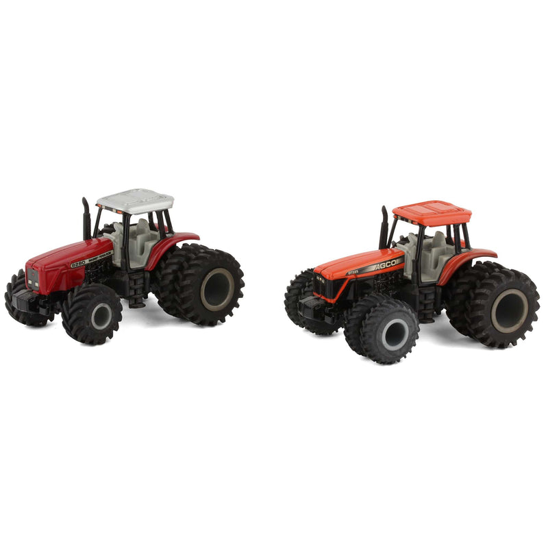 Lot of (1) 1/64 Custom AGCO Tractor and (1) 1/64 Custom Massey Ferguson Tractor by ERTL