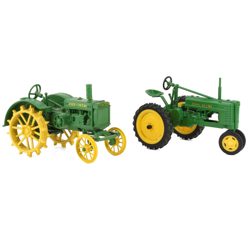 Lot of (1) 1/16 John Deere Tractor on Steel Wheels and (1) 1/16 John Deere Tractor on Rubber Tires by ERTL