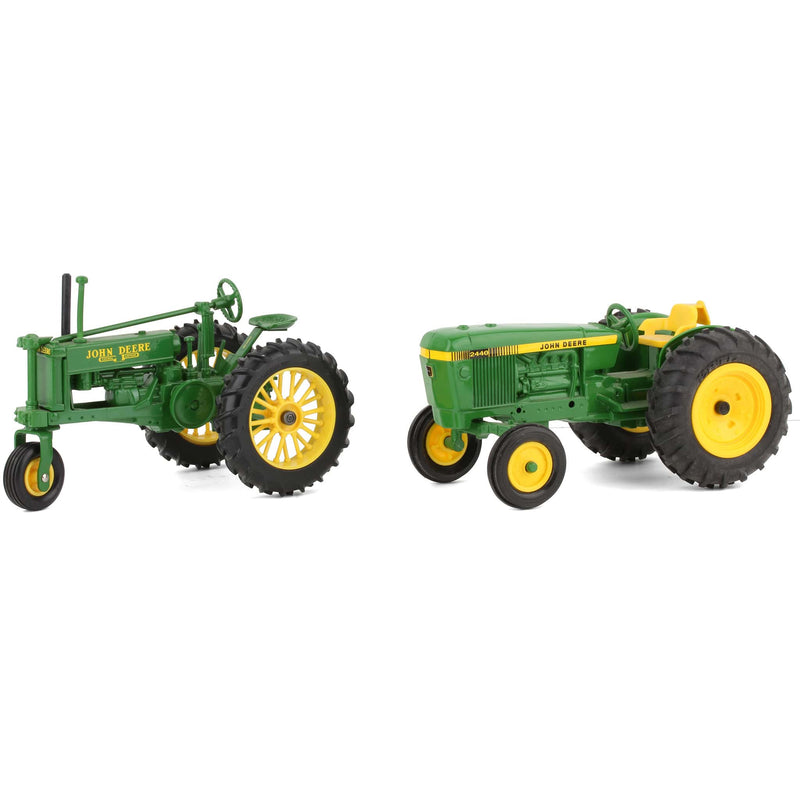Lot of (2) 1/16 John Deere Tractors on Rubber Tires by ERTL