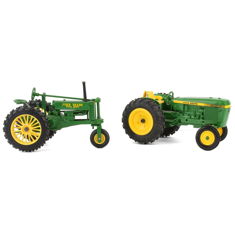 Lot of (2) 1/16 John Deere Tractors on Rubber Tires by ERTL