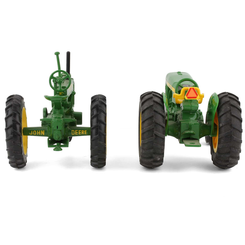 Lot of (2) 1/16 John Deere Tractors on Rubber Tires by ERTL
