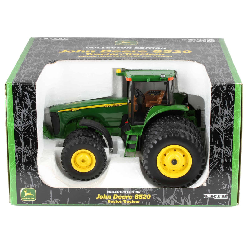 Lot of (2) 1/16 John Deere 8520 Tractors with Front Duals and Rear Triples Collector Edition by ERTL