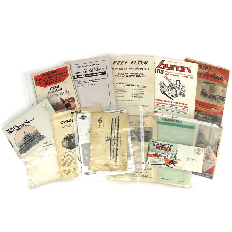 Lot of (14) Miscellaneous Farm Equipment Literature