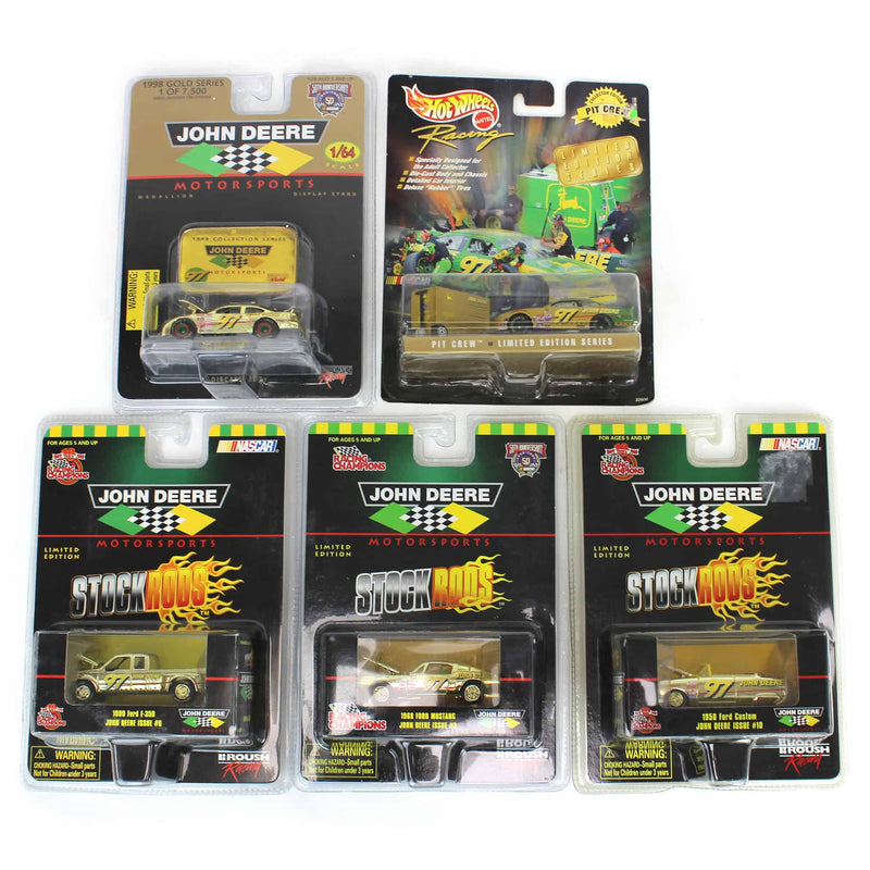Lot of (5) Limited Edition 1/64 John Deere Racing Vehicles