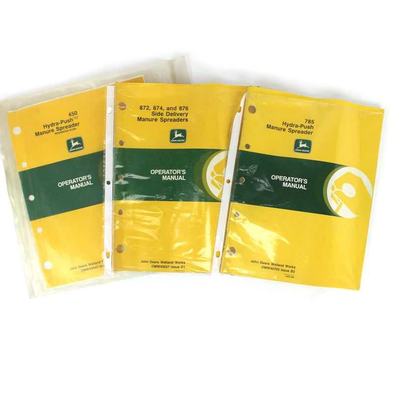 Lot of (3) John Deere Operating Manuals