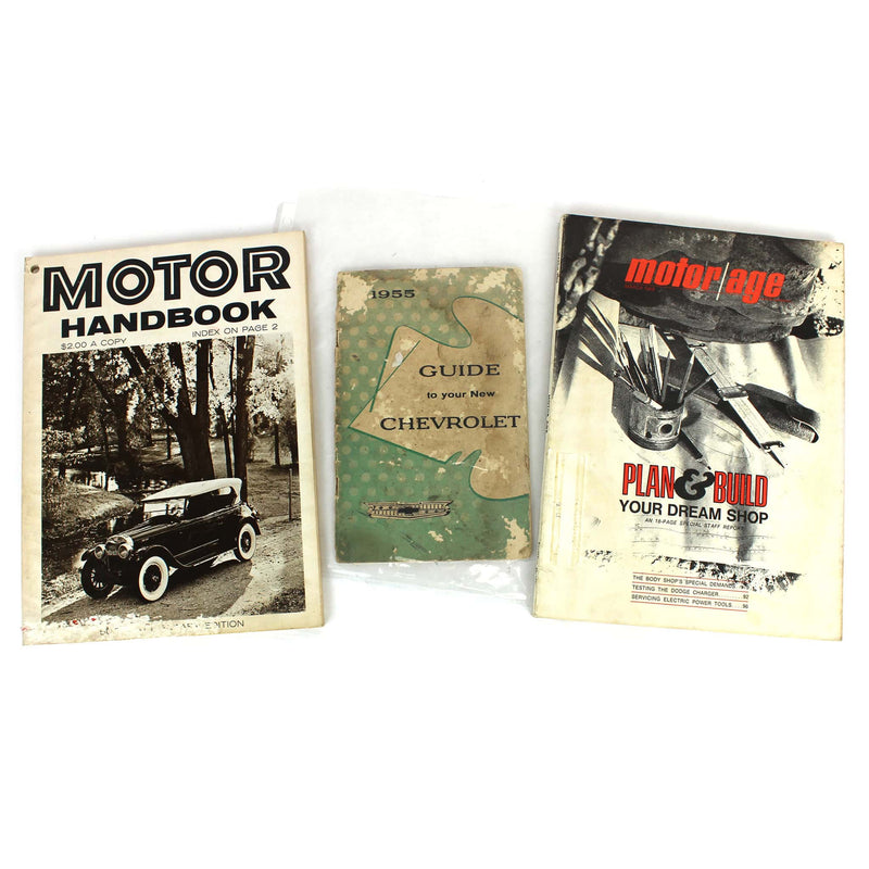 Lot of (1) Automobile Magazine, (1) Motor Handbook and (1) Chevrolet Guide