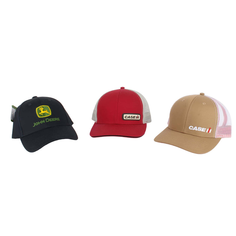 Lot of (2) Case IH and (1) John Deere Caps
