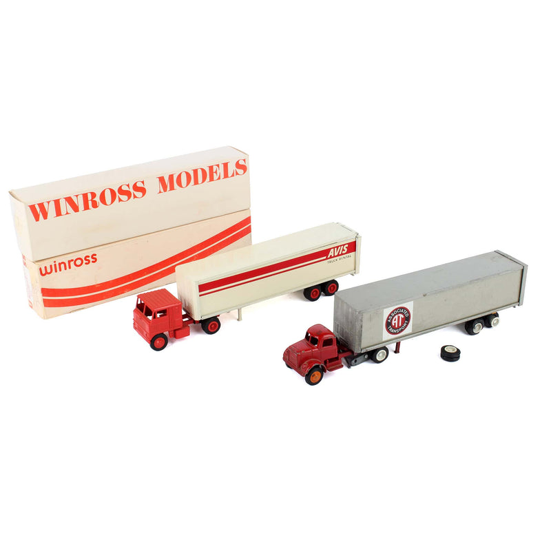 Lot of (2) Vintage Winross Semi Trucks