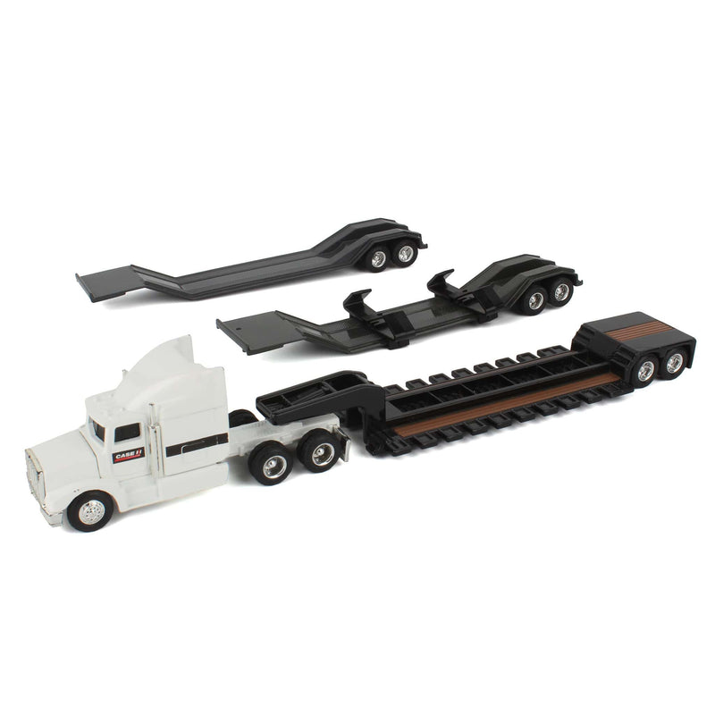 Lot of (1) Case Semi with (3) Lowboy Trailers