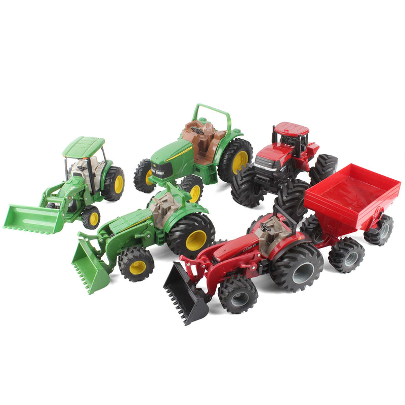 Lot of (5) Tractors and (1) Wagon - Damaged Items