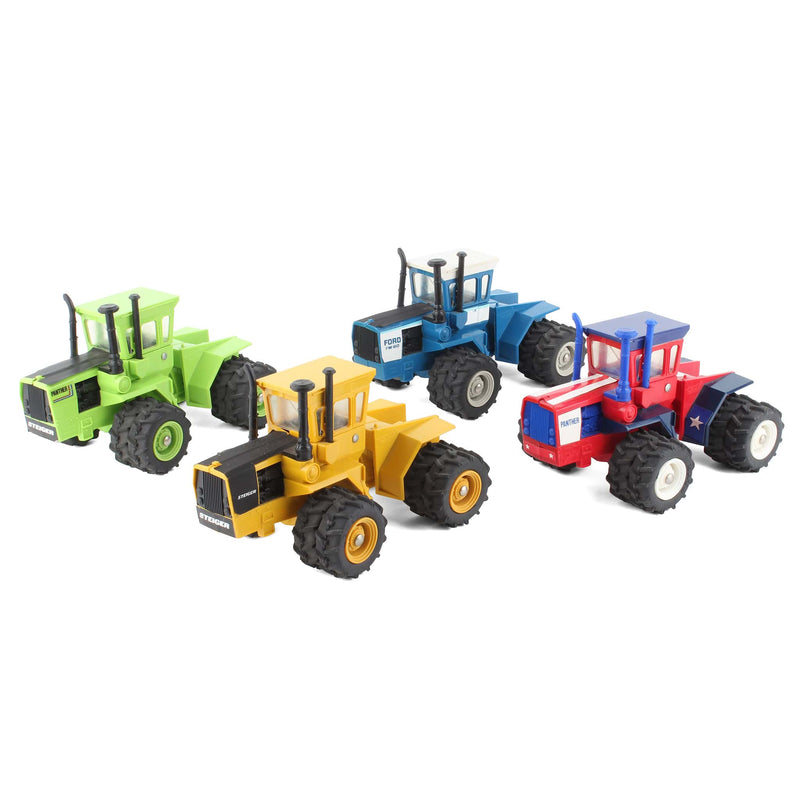Lot of (3) 1/32 Plastic Steiger Tractors and (1) Plastic Ford FW-60 Tractor