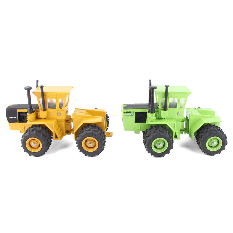 Lot of (3) 1/32 Plastic Steiger Tractors and (1) Plastic Ford FW-60 Tractor