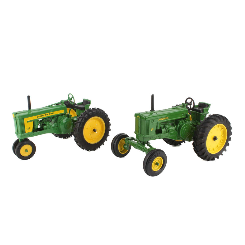 Lot of (2) 1/16 John Deere Tractors Without Cabs by ERTL