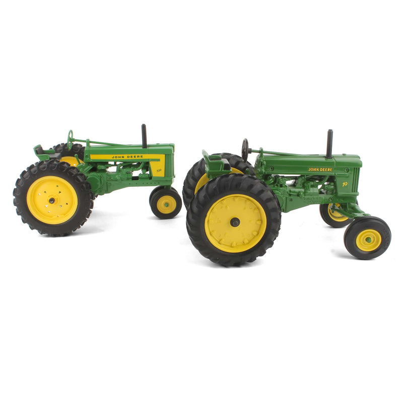 Lot of (2) 1/16 John Deere Tractors Without Cabs by ERTL