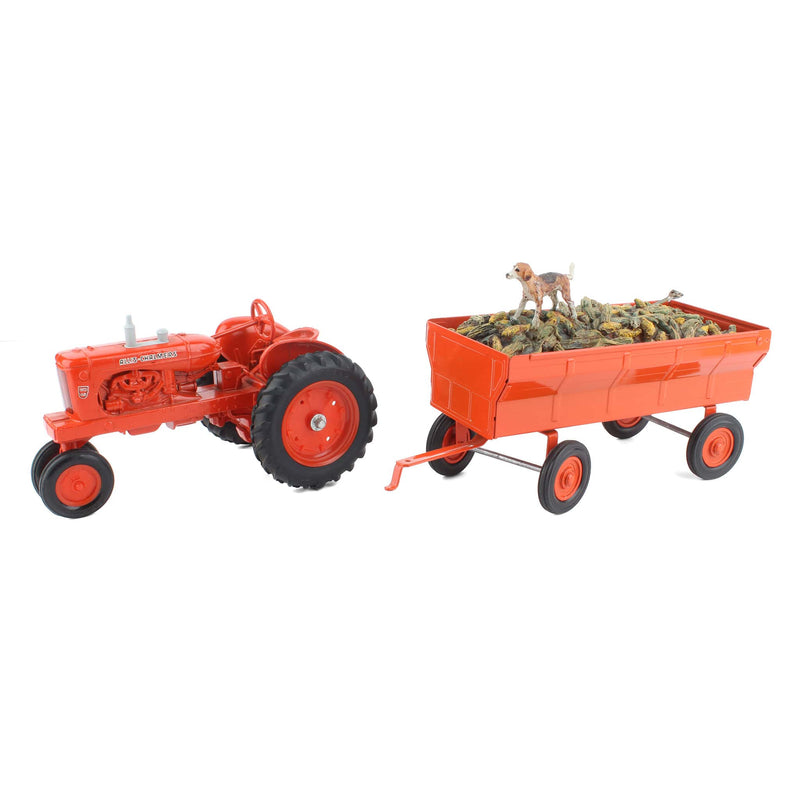 Lot of (1) 1/16 Allis Chalmers Tractor and (1) 1/16 Trailer with Load