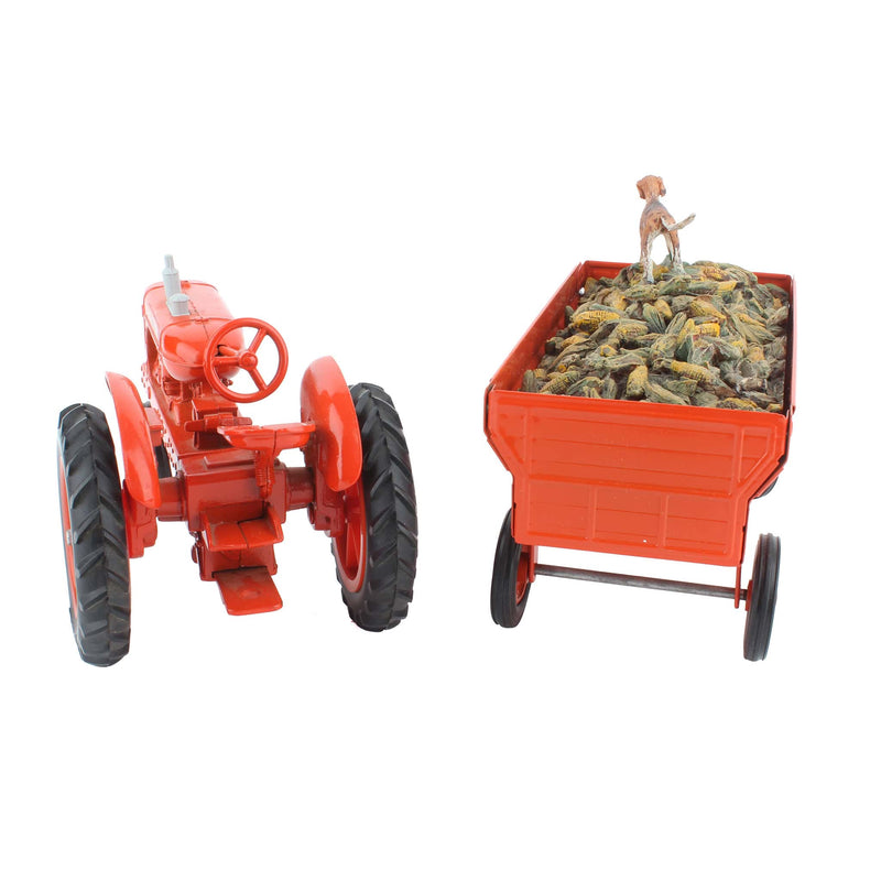 Lot of (1) 1/16 Allis Chalmers Tractor and (1) 1/16 Trailer with Load