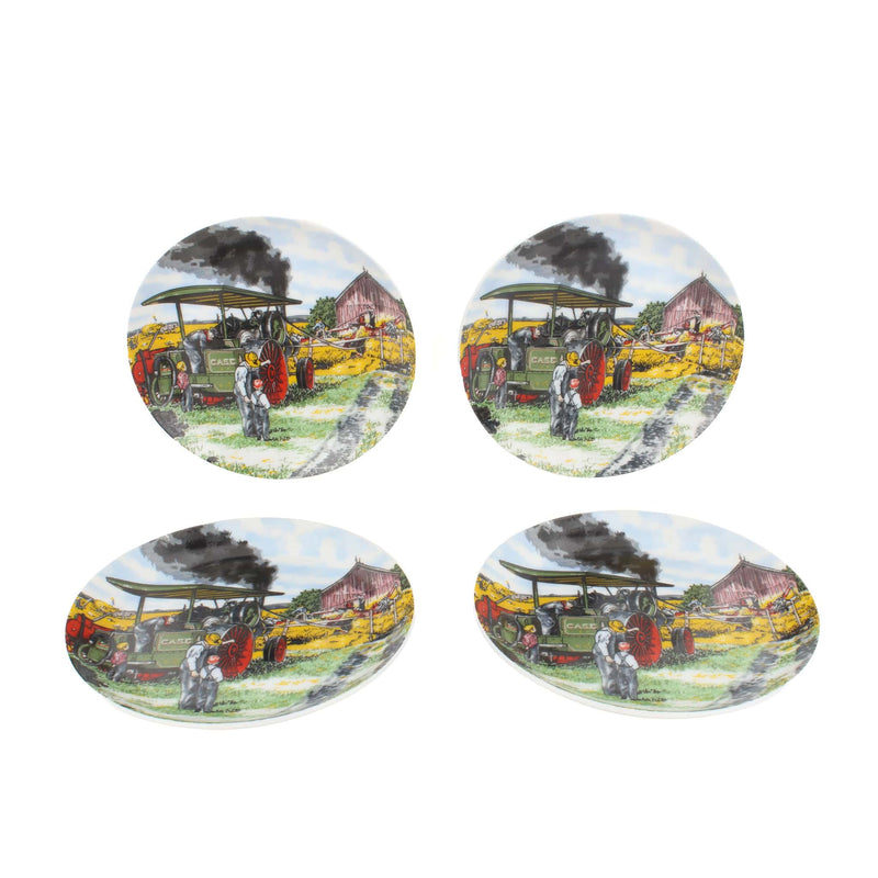 Lot of (4) 5-inch Decorative Plate Featuring Case Tractor
