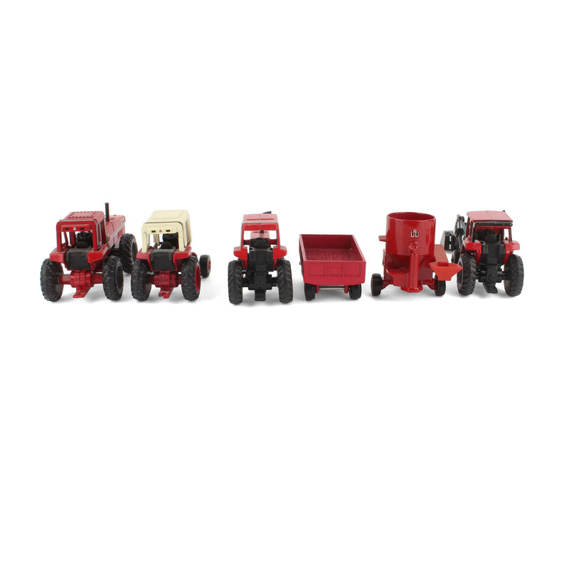 Lot of (4) 1/64 Case Tractors and (2) 1/64 Implements