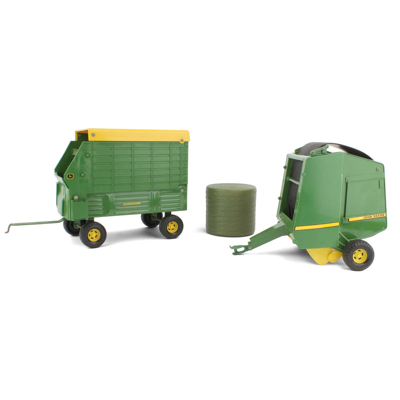 Lot of (2) 1/16 Farm Implements and (1) Free Standing Bale