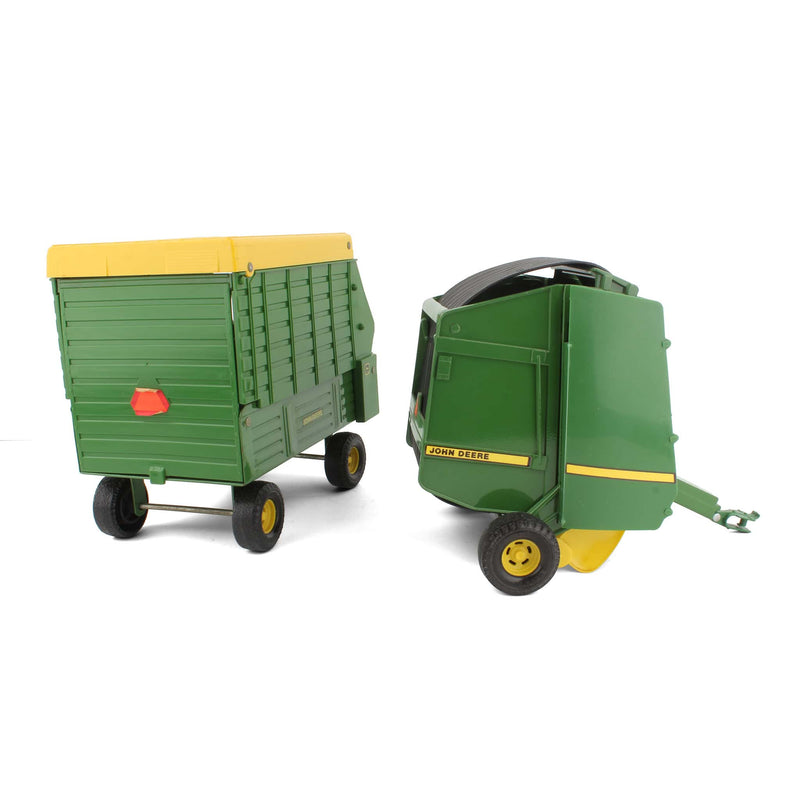 Lot of (2) 1/16 Farm Implements and (1) Free Standing Bale