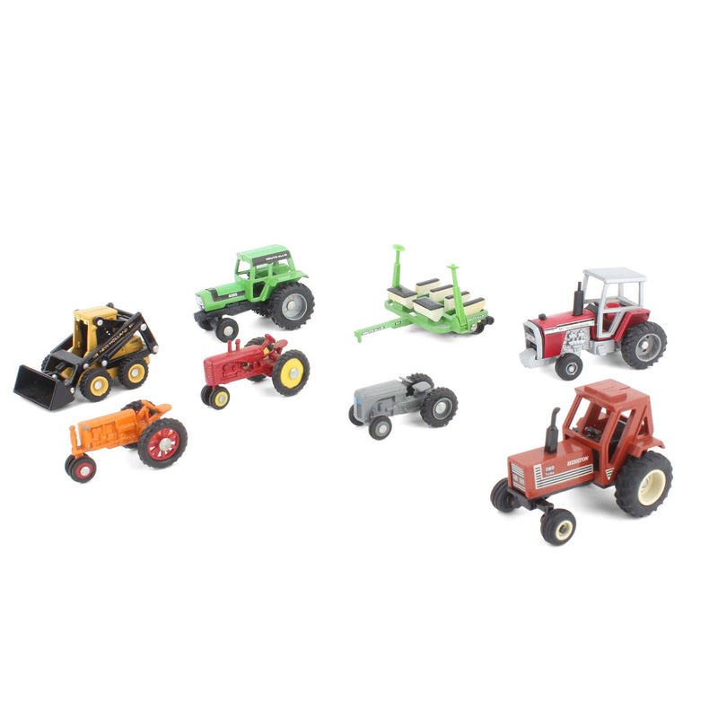 Lot of (6) 1/64 Tractors, (1) 1/64 Skid Loader and (1) 1/64 Planter