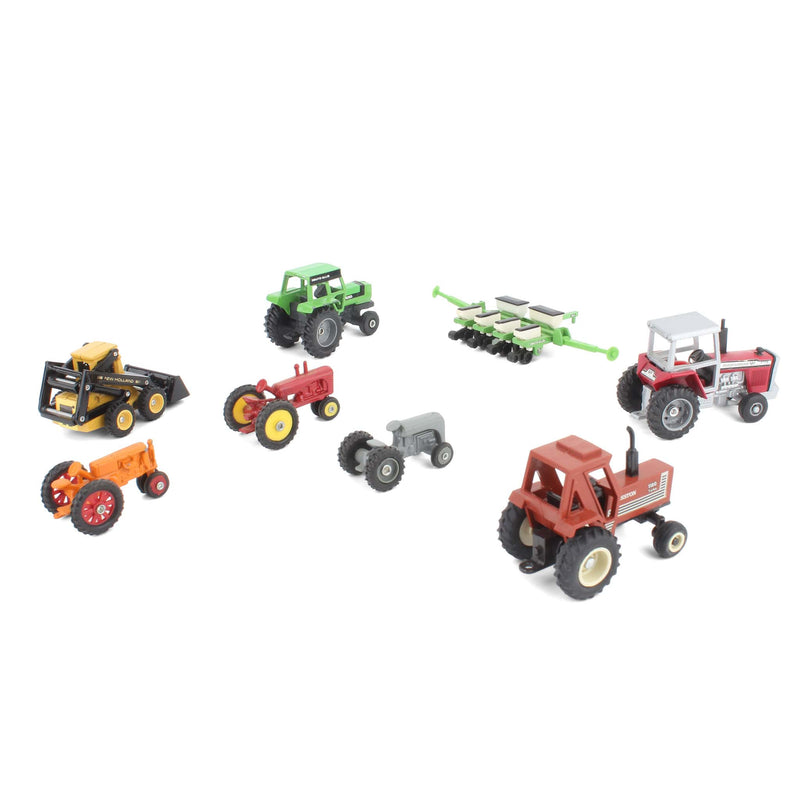 Lot of (6) 1/64 Tractors, (1) 1/64 Skid Loader and (1) 1/64 Planter
