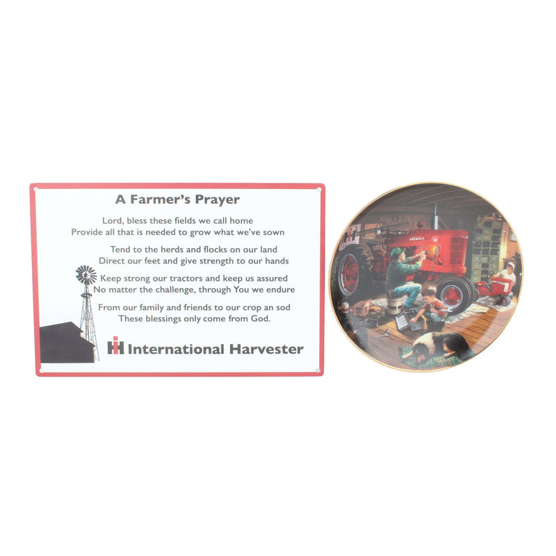 Lot of (1) Farmer's Prayer Plaque and (1)  Collector's Plate