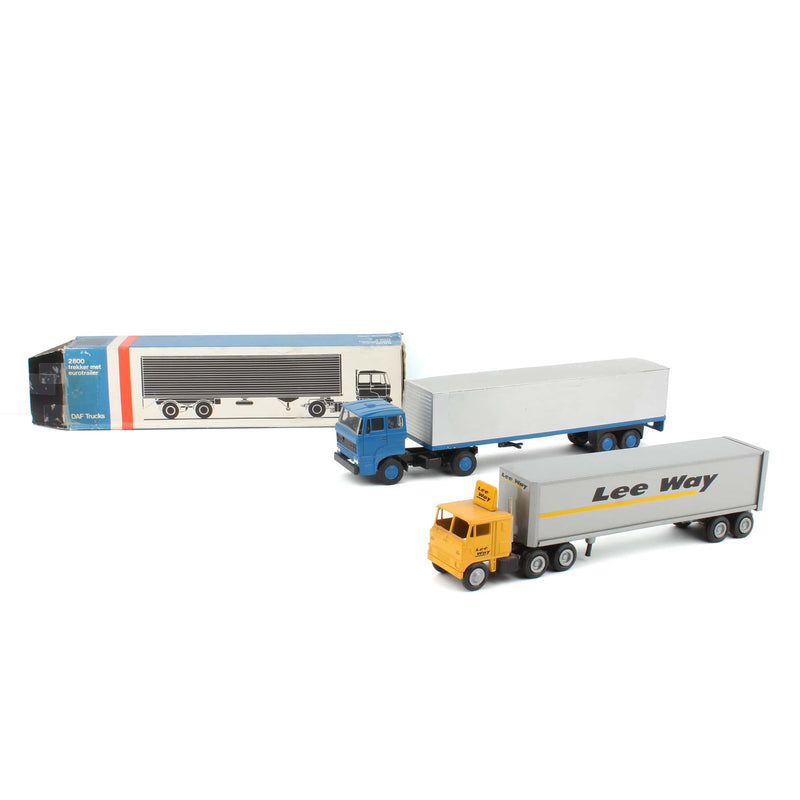 Lot of (2) COE Semi Traucks with Box Trailers