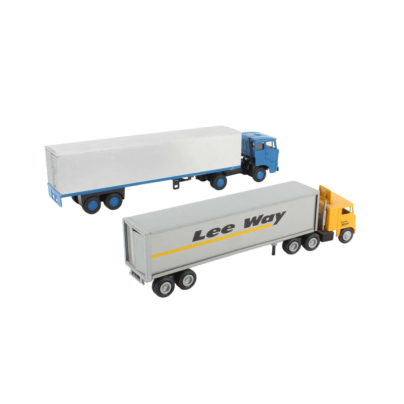 Lot of (2) COE Semi Traucks with Box Trailers