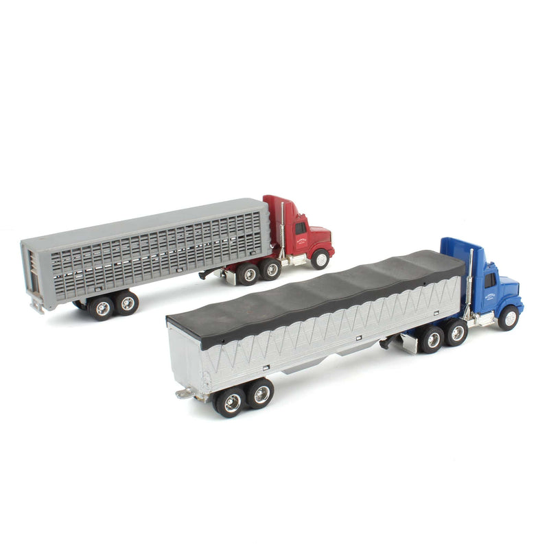 Lot of (2) 1/64 Farming Semis with Trailers