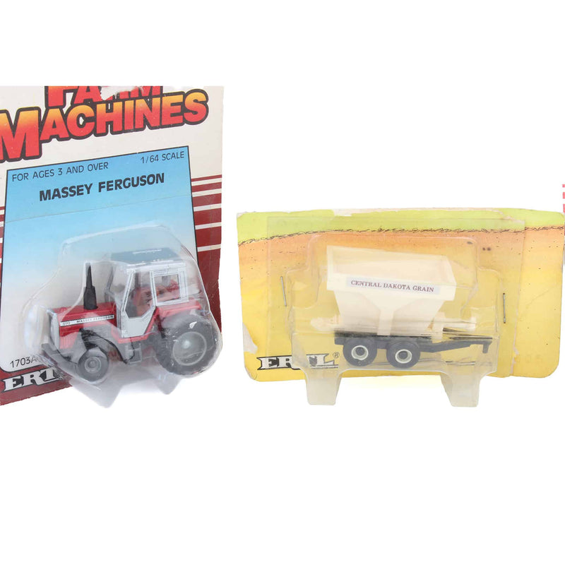 Lot of (4) 1/64 Assorted Tractors and (1) Farm Implement